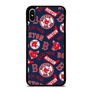 BOSTON RED SOX BASEBALL PATTERN iPhone XS Max Case Cover BOSTON RED SOX BASEBALL PATTERN iPhone XS Max Case Cover