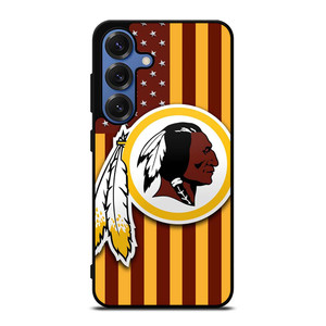 WASHINGTON REDSKINS LOGO USA FLAG Samsung Galaxy S25 Case Cover
