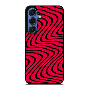 WAVY RED PATTERN Samsung Galaxy S25 Case Cover WAVY RED PATTERN Samsung Galaxy S25 Case Cover