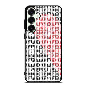 BINARY CODE HALF HEART PATTERN Samsung Galaxy S25 Plus Case Cover