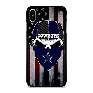 DALLAS COWBOYS SKULL USA FLAG iPhone XS Max Case Cover