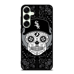 CHICAGO WHITE SOX LOGO SKULL ART Samsung Galaxy S25 Plus Case Cover CHICAGO WHITE SOX LOGO SKULL ART Samsung Galaxy S25 Plus Case Cover