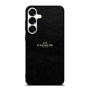 COACH NEW YORK BLACK LEATHER Samsung Galaxy S25 Plus Case Cover COACH NEW YORK BLACK LEATHER Samsung Galaxy S25 Plus Case Cover
