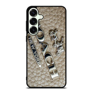 COACH NEW YORK LOGO ON LEATHER Samsung Galaxy S25 Plus Case Cover