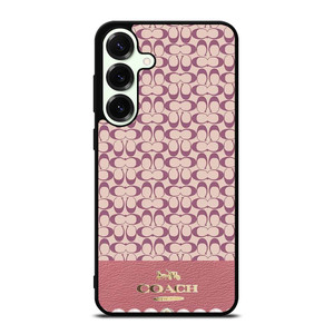 COACH NEW YORK LOGO PINK EMBLEM PATTERN Samsung Galaxy S25 Plus Case Cover