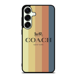 COACH NEW YORK LOGO STRIPES Samsung Galaxy S25 Plus Case Cover