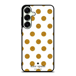 KATE SPADE NEW YORK LOGO GOLDEN POLKADOTS Samsung Galaxy S25 Plus Case Cover