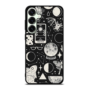 LUNAR PATTERN BLACK WHITE Samsung Galaxy S25 Plus Case Cover