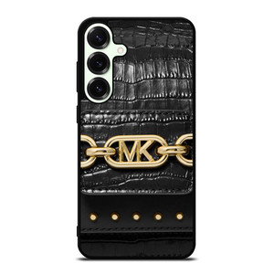 MICHAEL KORS MK LOGO BLACK LEATHER HAND BAG Samsung Galaxy S25 Plus Case Cover