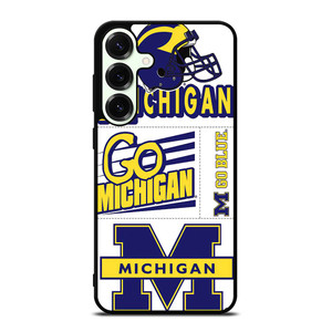 MICHIGAN WOLVERINES STICKER COLLAGE Samsung Galaxy S25 Plus Case Cover