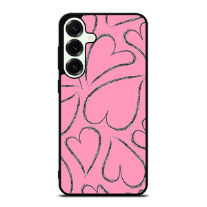 PINK LOVE BRUSHES PATTERN Samsung Galaxy S25 Plus Case Cover