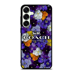 PURPLE FLOWERS COACH NEW YORK Samsung Galaxy S25 Plus Case Cover