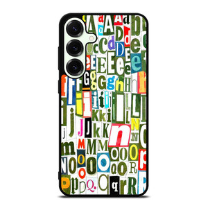 RETRO ALPHABET GREEN COLLAGE Samsung Galaxy S25 Plus Case Cover RETRO ALPHABET GREEN COLLAGE Samsung Galaxy S25 Plus Case Cover