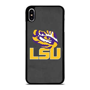 LSU TIGERS LEATHER LOGO iPhone XS Max Case Cover