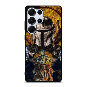 BABY YODA AND THE MANDALORIAN MOSAIC Samsung Galaxy S25 Ultra Case Cover