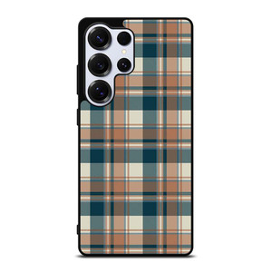 CHECK CLASSIC DARK PLAID FABRIC TEXTURES Samsung Galaxy S25 Ultra Case Cover
