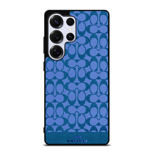 COACH NEW YORK LOGO PATTERN BLUE EMBLEM Samsung Galaxy S25 Ultra Case Cover