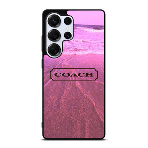 COACH NEW YORK LOGO PINK BEACH Samsung Galaxy S25 Ultra Case Cover