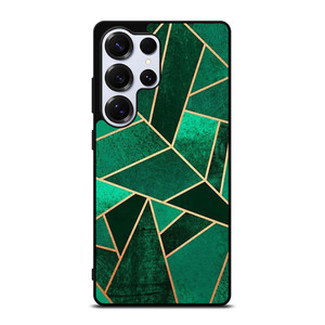 EMERALD AND COPPER GEOMETRIC PATTERN Samsung Galaxy S25 Ultra Case Cover