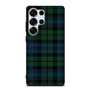 GREEN BLUE TARTAN PATTERN Samsung Galaxy S25 Ultra Case Cover