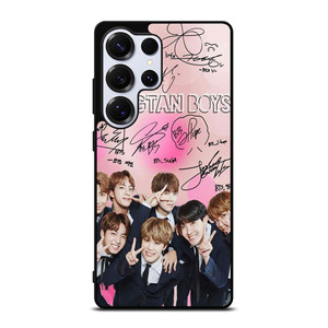 KPOP BTS LOVE PINK SIGNATURE Samsung Galaxy S25 Ultra Case Cover