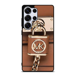 MICHAEL KORS LOGO MK PADLOCK BROWN Samsung Galaxy S25 Ultra Case Cover