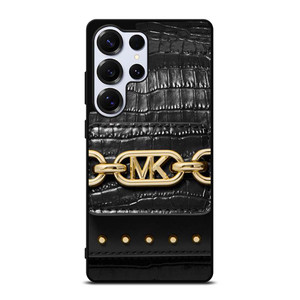 MICHAEL KORS MK LOGO BLACK LEATHER HAND BAG Samsung Galaxy S25 Ultra Case Cover