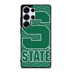 MICHIGAN STATE SPARTANS LOGO FOOTBALL EMBLEM Samsung Galaxy S25 Ultra Case Cover
