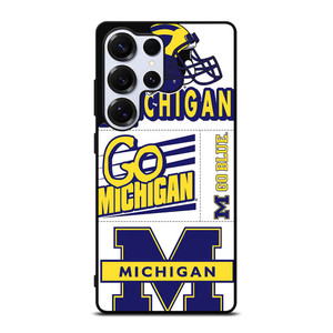 MICHIGAN WOLVERINES STICKER COLLAGE Samsung Galaxy S25 Ultra Case Cover