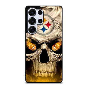PITTSBURGH STEELERS FOOTBALL SKULL Samsung Galaxy S25 Ultra Case Cover