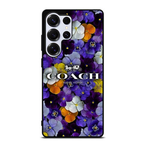 PURPLE FLOWERS COACH NEW YORK Samsung Galaxy S25 Ultra Case Cover PURPLE FLOWERS COACH NEW YORK Samsung Galaxy S25 Ultra Case Cover