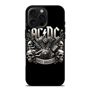 ACDC AC DC HARLEY DAVIDSON LOGO iPhone 16 Pro Max Case Cover ACDC AC DC HARLEY DAVIDSON LOGO iPhone 16 Pro Max Case Cover
