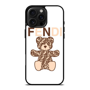 FENDI ROMA BROWN BEAR iPhone 16 Pro Max Case Cover FENDI ROMA BROWN BEAR iPhone 16 Pro Max Case Cover