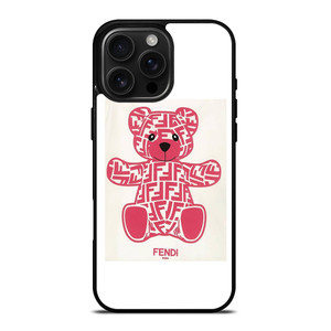 FENDI ROMA PINK BEAR iPhone 16 Pro Max Case Cover FENDI ROMA PINK BEAR iPhone 16 Pro Max Case Cover
