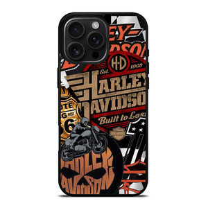 HARLEY DAVIDSON MOTORCYCLE LOGO COLLAGE iPhone 16 Pro Max Case Cover HARLEY DAVIDSON MOTORCYCLE LOGO COLLAGE iPhone 16 Pro Max Case Cover