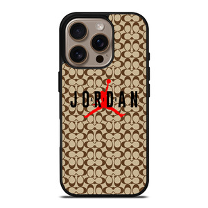 COACH NEW YORK AIR JORDAN BROWN iPhone 16 Pro Case Cover