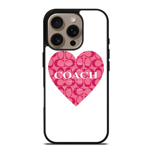COACH NEW YORK PINK HEART iPhone 16 Pro Case Cover