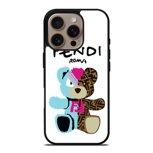 FENDI ROMA BEAR LOGO iPhone 16 Pro Case Cover FENDI ROMA BEAR LOGO iPhone 16 Pro Case Cover