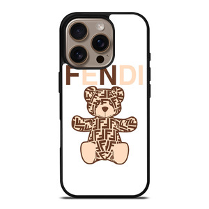 FENDI ROMA BROWN BEAR iPhone 16 Pro Case Cover FENDI ROMA BROWN BEAR iPhone 16 Pro Case Cover