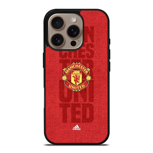 MANCHESTER UNITED FC LOGO ADIDAS iPhone 16 Pro Case Cover