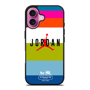 COACH NEW YORK AIR JORDAN STRIPE iPhone 16 Plus Case Cover