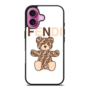 FENDI ROMA BROWN BEAR iPhone 16 Plus Case Cover FENDI ROMA BROWN BEAR iPhone 16 Plus Case Cover