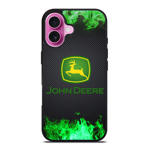 JOHN DEERE TRACTOR LOGO GREEN FIRE iPhone 16 Plus Case Cover