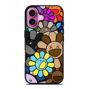 KAWS X TAKASHI MURAKAMI FLOWER iPhone 16 Plus Case Cover