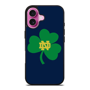 NOTRE DAME FIGHTING IRISH CLOVER LOGO iPhone 16 Plus Case Cover