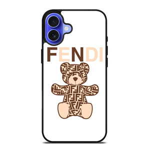 FENDI ROMA BROWN BEAR iPhone 16 Case Cover FENDI ROMA BROWN BEAR iPhone 16 Case Cover