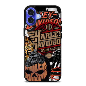 HARLEY DAVIDSON MOTORCYCLE LOGO COLLAGE iPhone 16 Case Cover