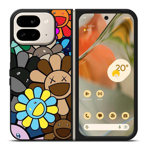 KAWS X TAKASHI MURAKAMI FLOWER Google Pixel 9 Pro Fold Case Cover
