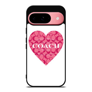 COACH NEW YORK PINK HEART Google Pixel 9 Case Cover COACH NEW YORK PINK HEART Google Pixel 9 Case Cover