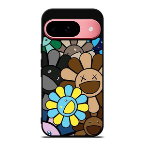 KAWS X TAKASHI MURAKAMI FLOWER Google Pixel 9 Case Cover KAWS X TAKASHI MURAKAMI FLOWER Google Pixel 9 Case Cover